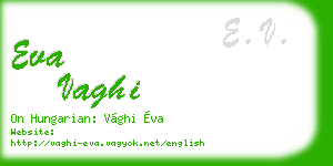 eva vaghi business card