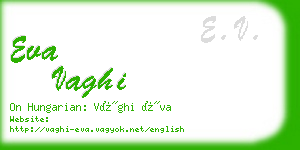 eva vaghi business card